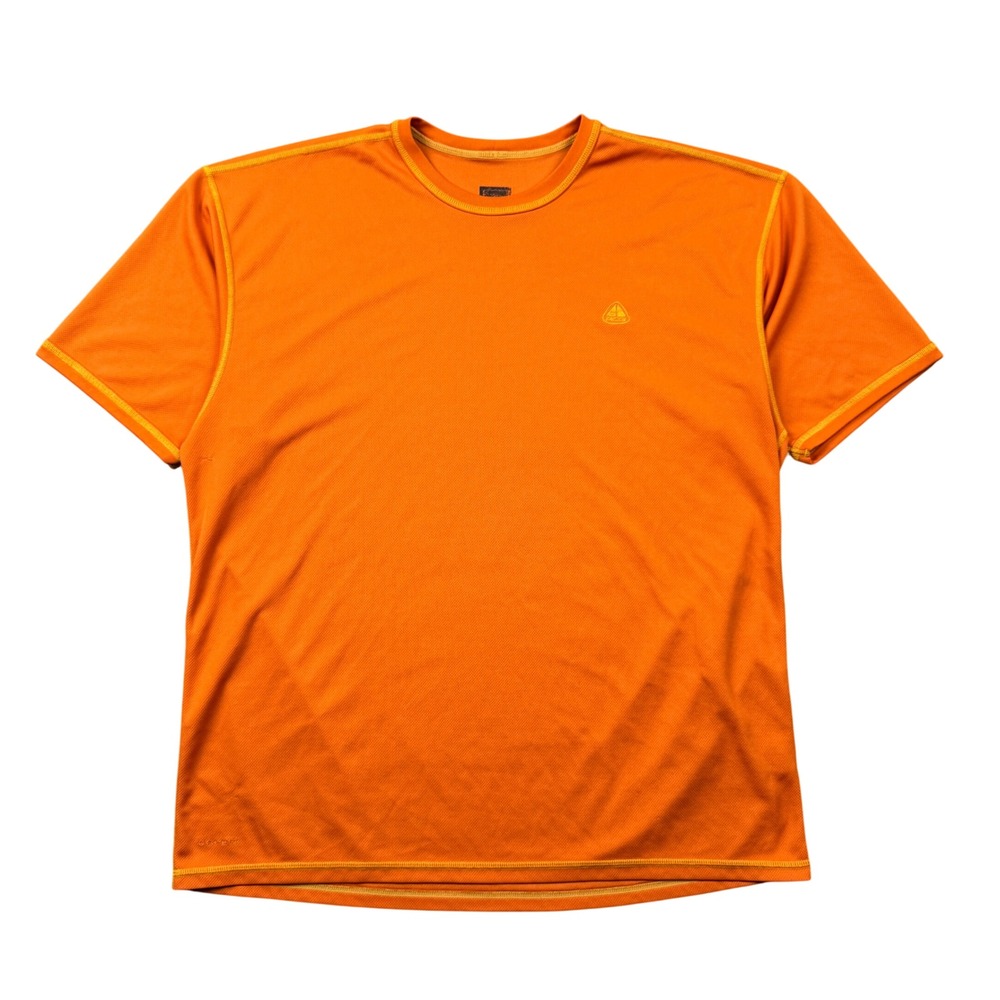 Nike ACG Mens XL Orange Short Sleeve Performance T-Shirt Gorpcore Outdoors Y2K
